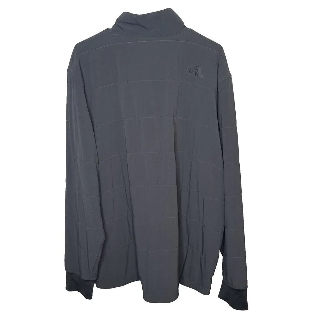 The North Face Mountain Sweatshirt Pullover Mens 2XL 1/4 Snap Neck Quilted Gray
